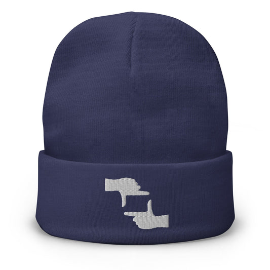 Production Apparel Camera Hands Beanie Navy