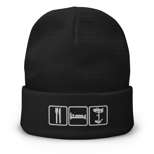 Production Apparel Eat Sleep Steadicam Beanie Black