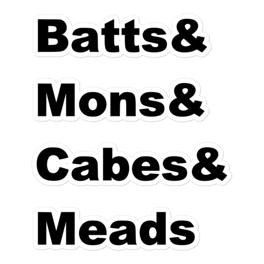 Production Apparel Stickers 2nd AC Abbrevs 5.5x5.5