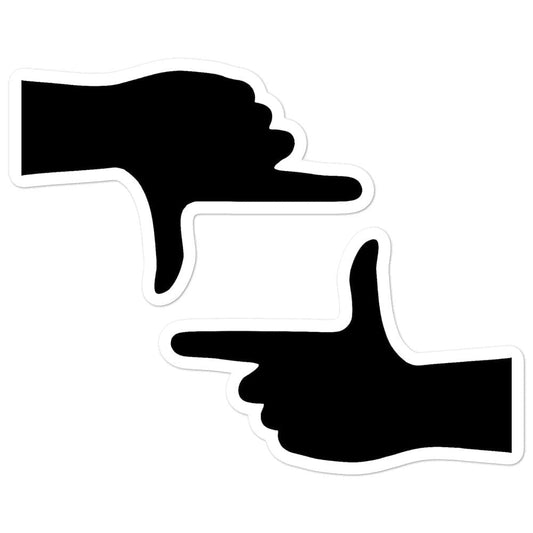 Production Apparel Stickers Camera Hands 5.5x5.5