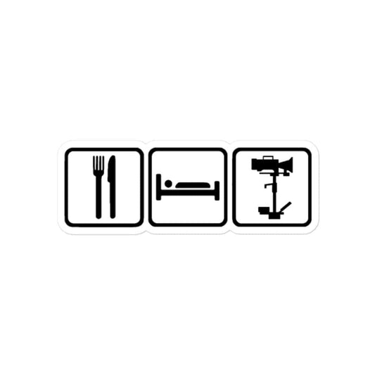 Production Apparel Stickers Eat Sleep Steadicam 5.5x5.5