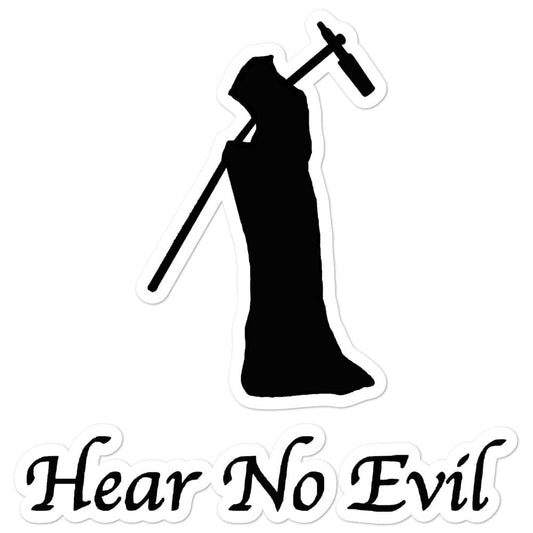 Production Apparel Stickers Hear No Evil 5.5x5.5