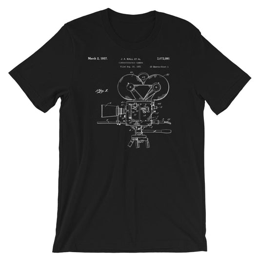 Production Apparel T-Shirts Film Camera Patent Black / XS