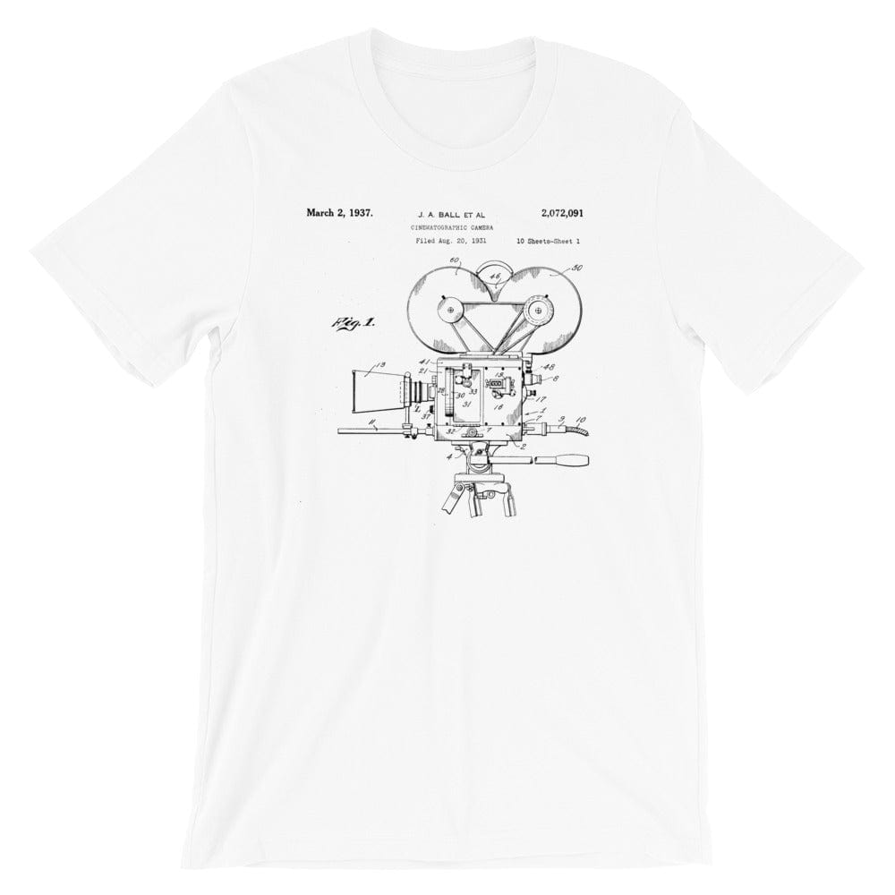Production Apparel T-Shirts Film Camera Patent White / XS