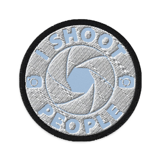 Production Apparel I Shoot People Patch Light Blue