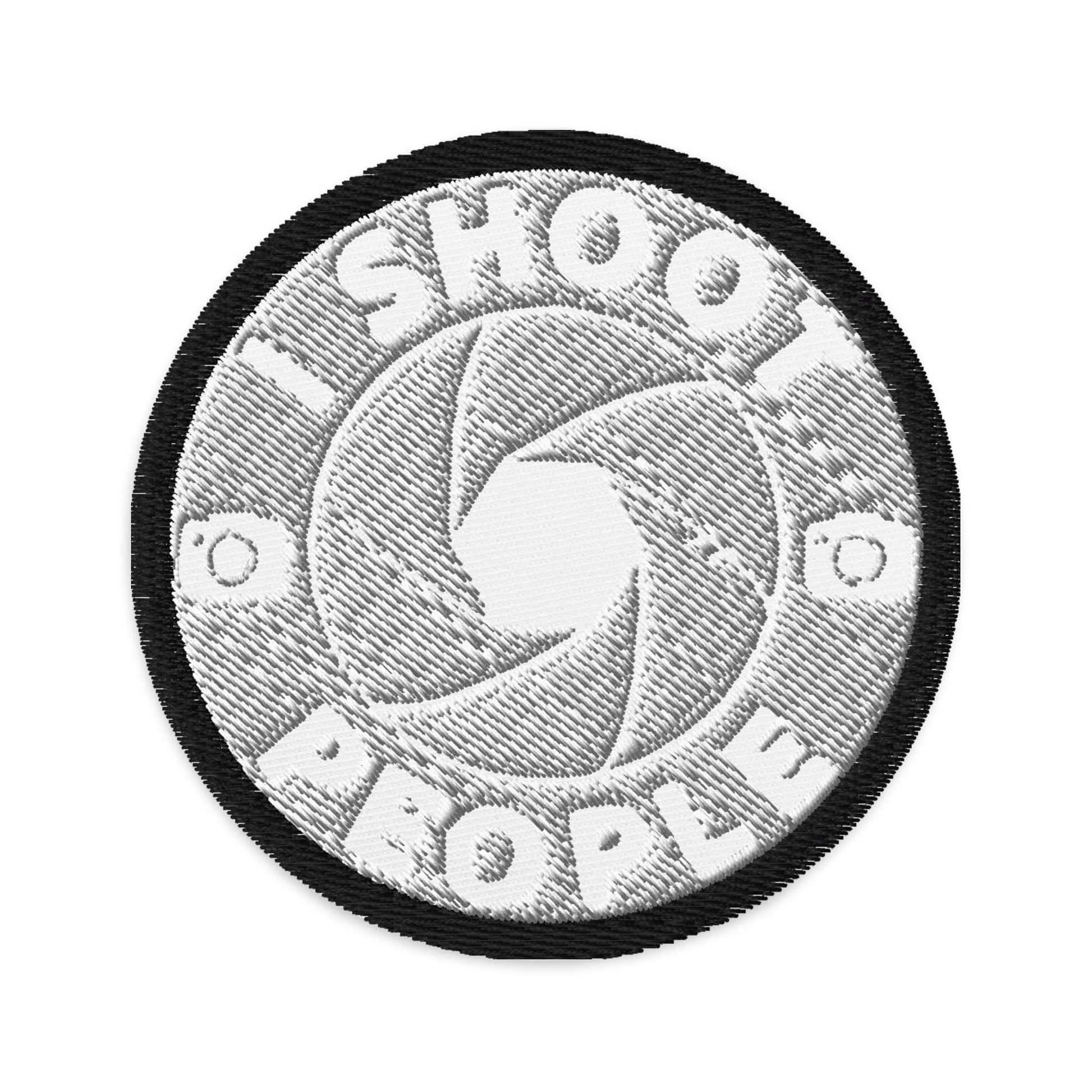 Production Apparel I Shoot People Patch White