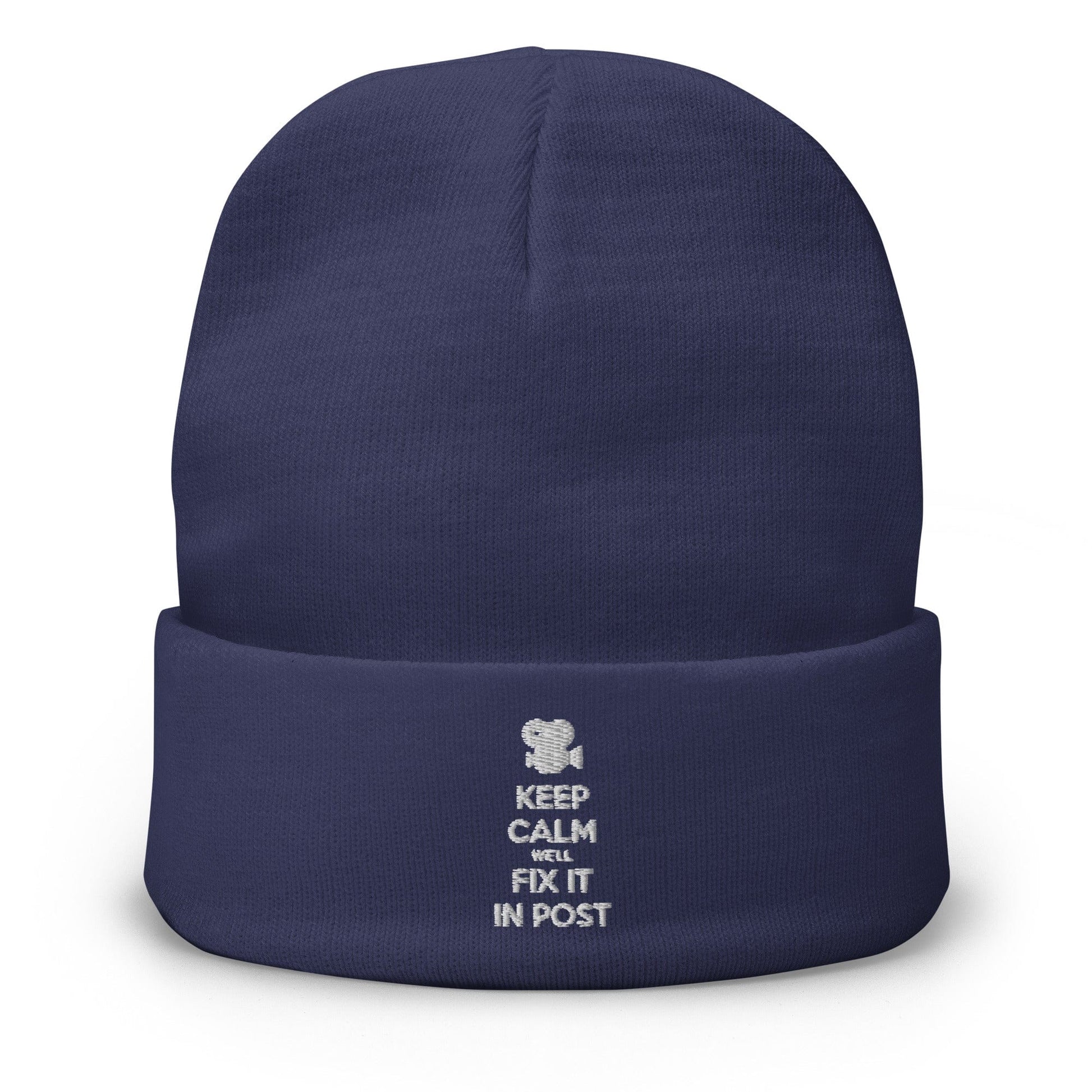 Production Apparel Keep Calm We'll Fix It In Post Beanie Navy