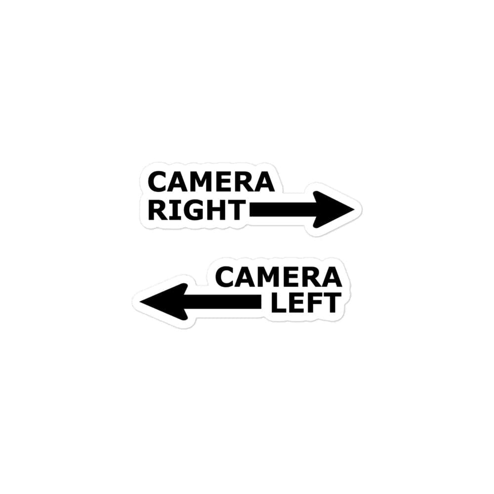 Production Apparel Stickers Camera Right - Camera Left 3x3