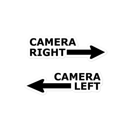 Production Apparel Stickers Camera Right - Camera Left 4x4