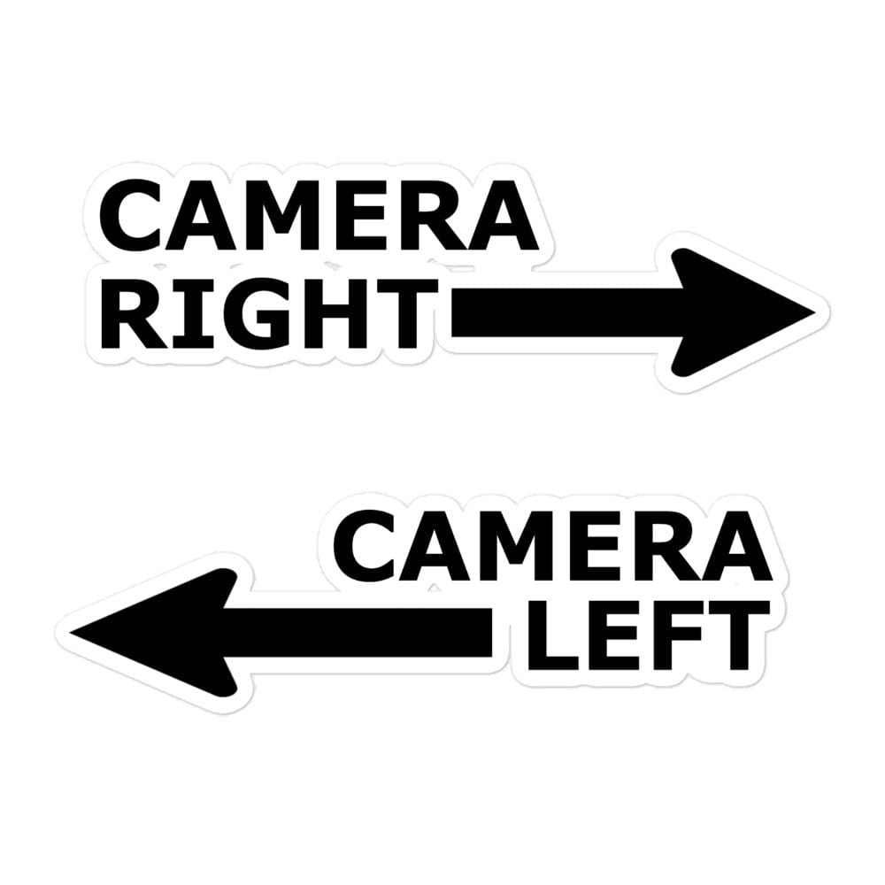 Production Apparel Stickers Camera Right - Camera Left 5.5x5.5