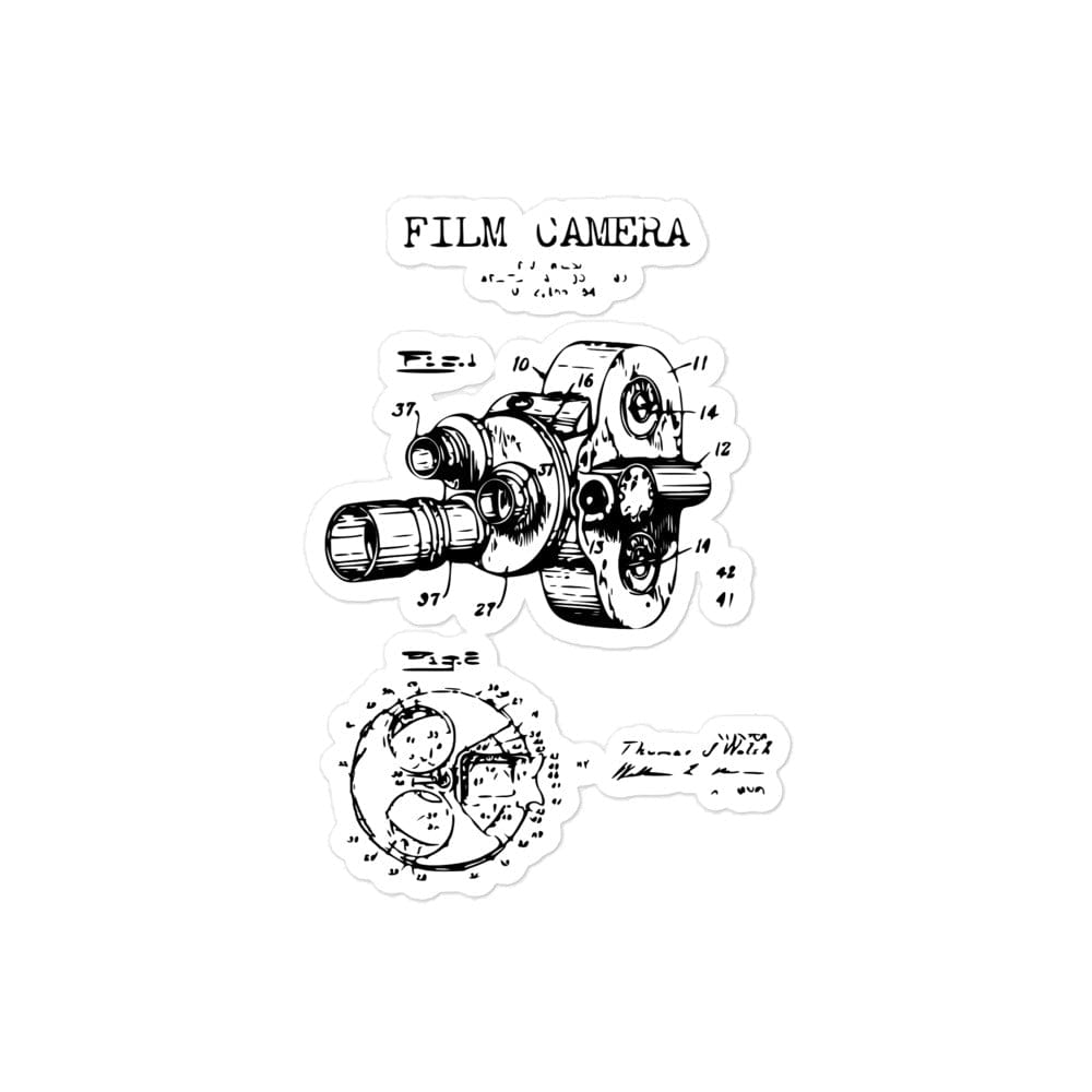 Production Apparel Stickers Film Camera Patent 4x4