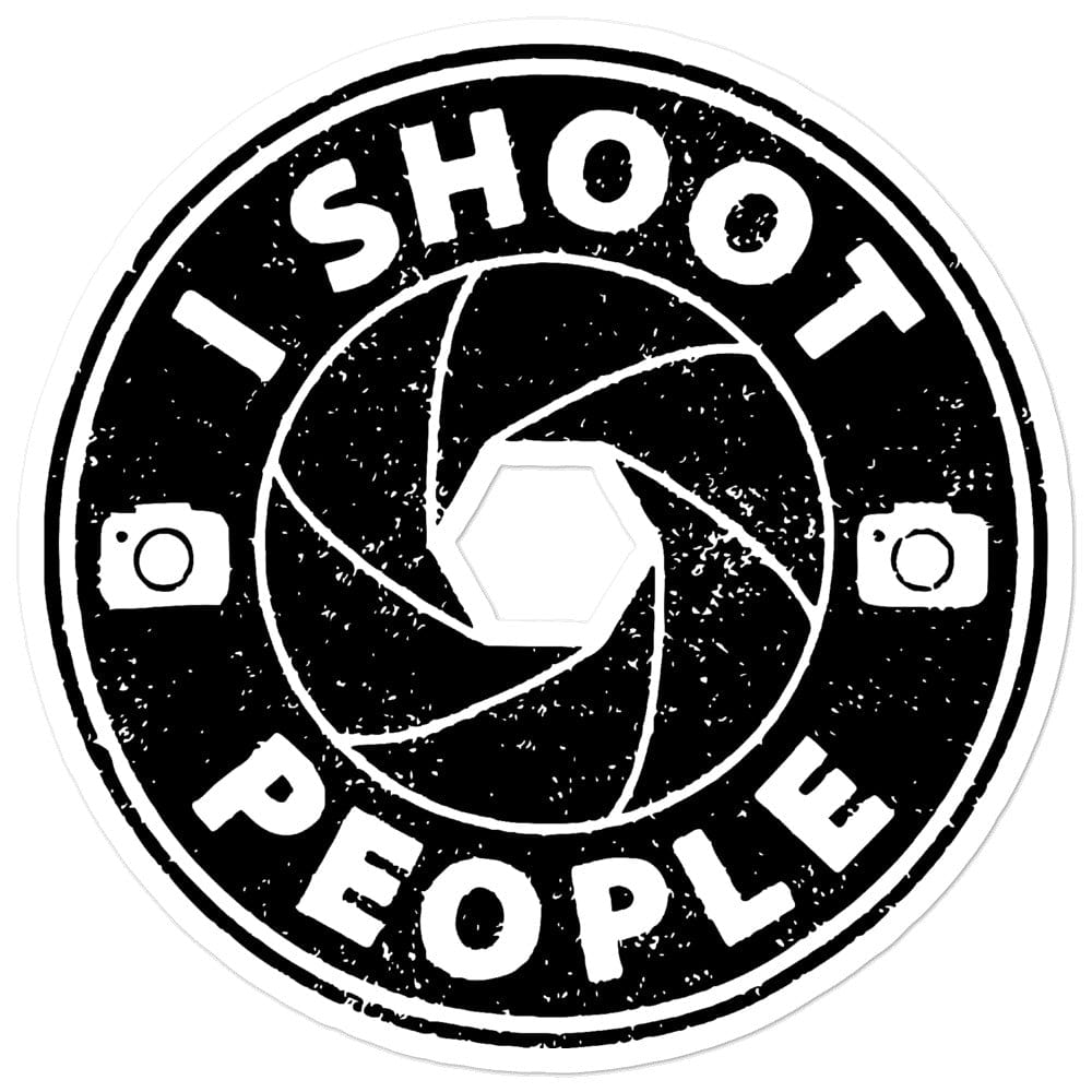 Production Apparel Stickers I Shoot People 5.5x5.5