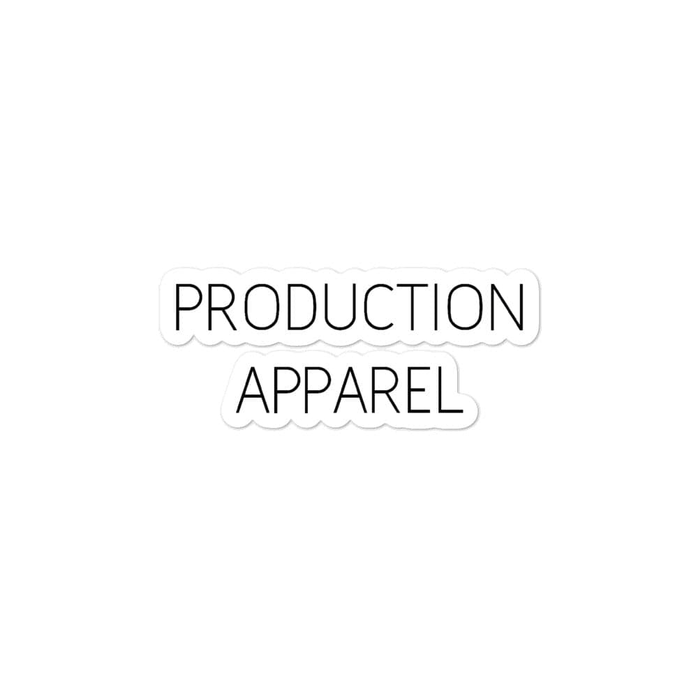 Production Apparel Stickers Production Apparel 3x3