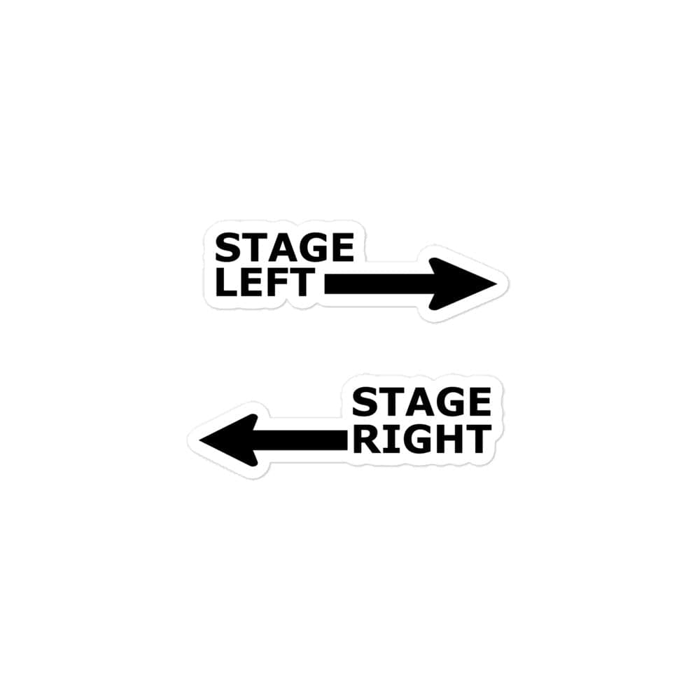 Production Apparel Stickers Stage Left - Stage Right 3x3