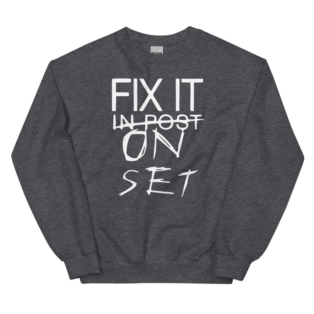 Production Apparel Sweaters Fix It On Set Dark Heather / S