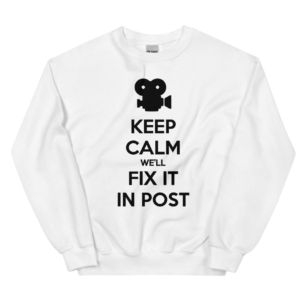 Production Apparel Sweaters Keep Calm We'll Fix It In Post White / S