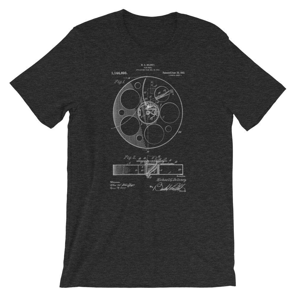 Production Apparel T-Shirts Film Reel Patent Dark Grey Heather / XS