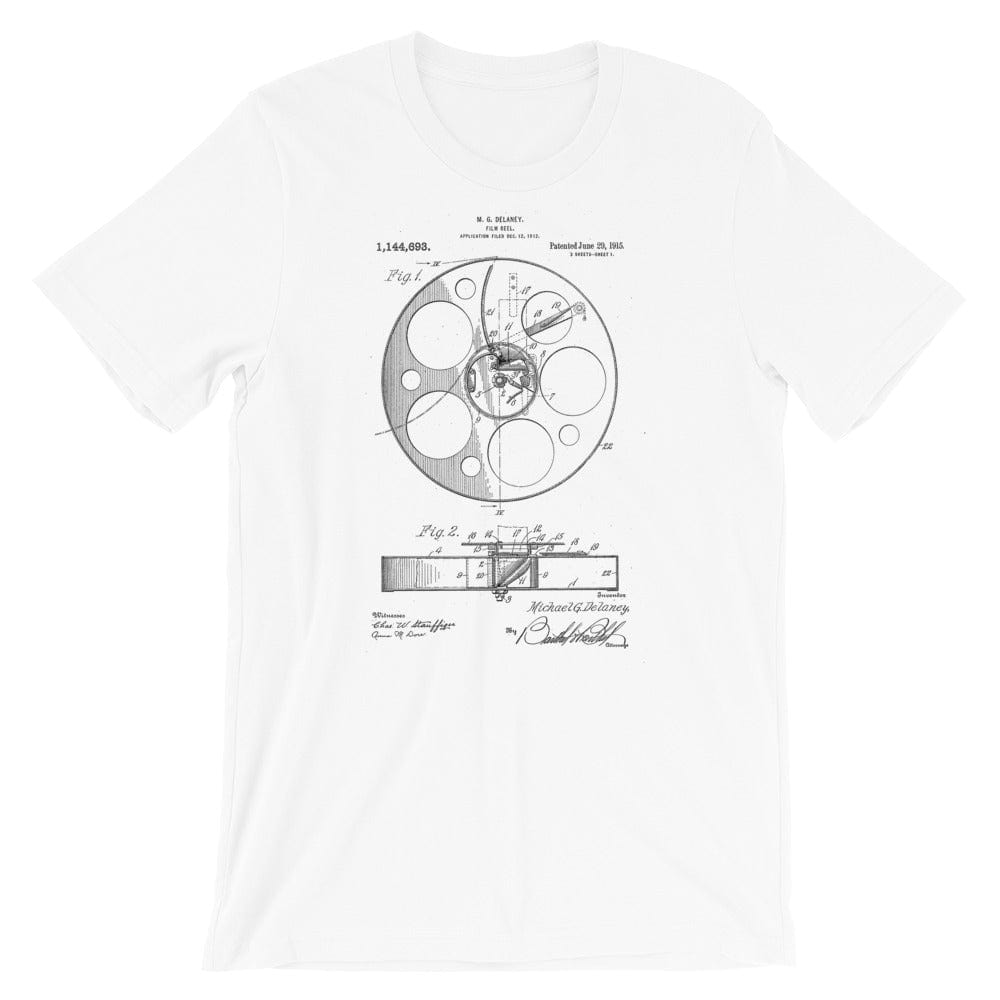 Production Apparel T-Shirts Film Reel Patent White / XS