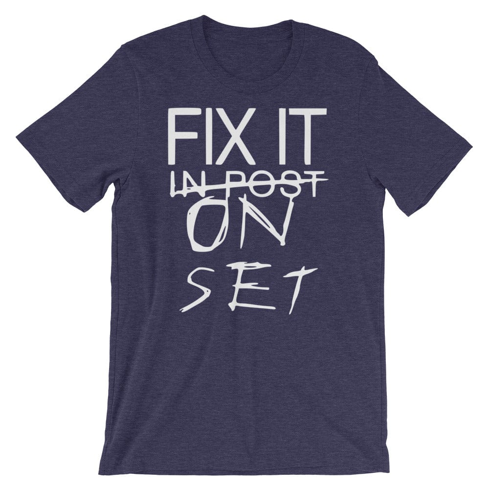 Production Apparel T-Shirts Fix It On Set Heather Midnight Navy / XS