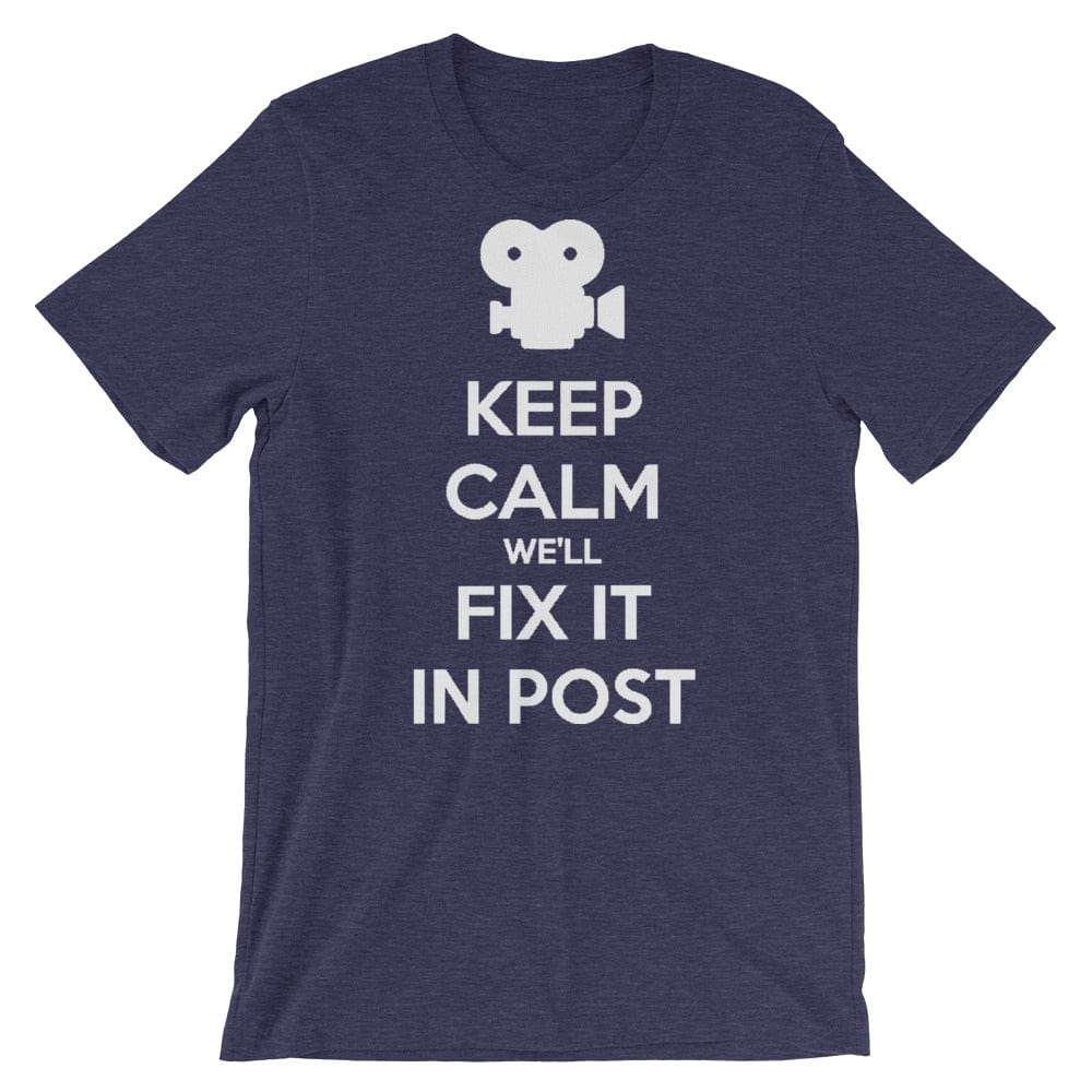 Production Apparel T-Shirts Keep Calm We'll Fix It In Post Heather Midnight Navy / XS