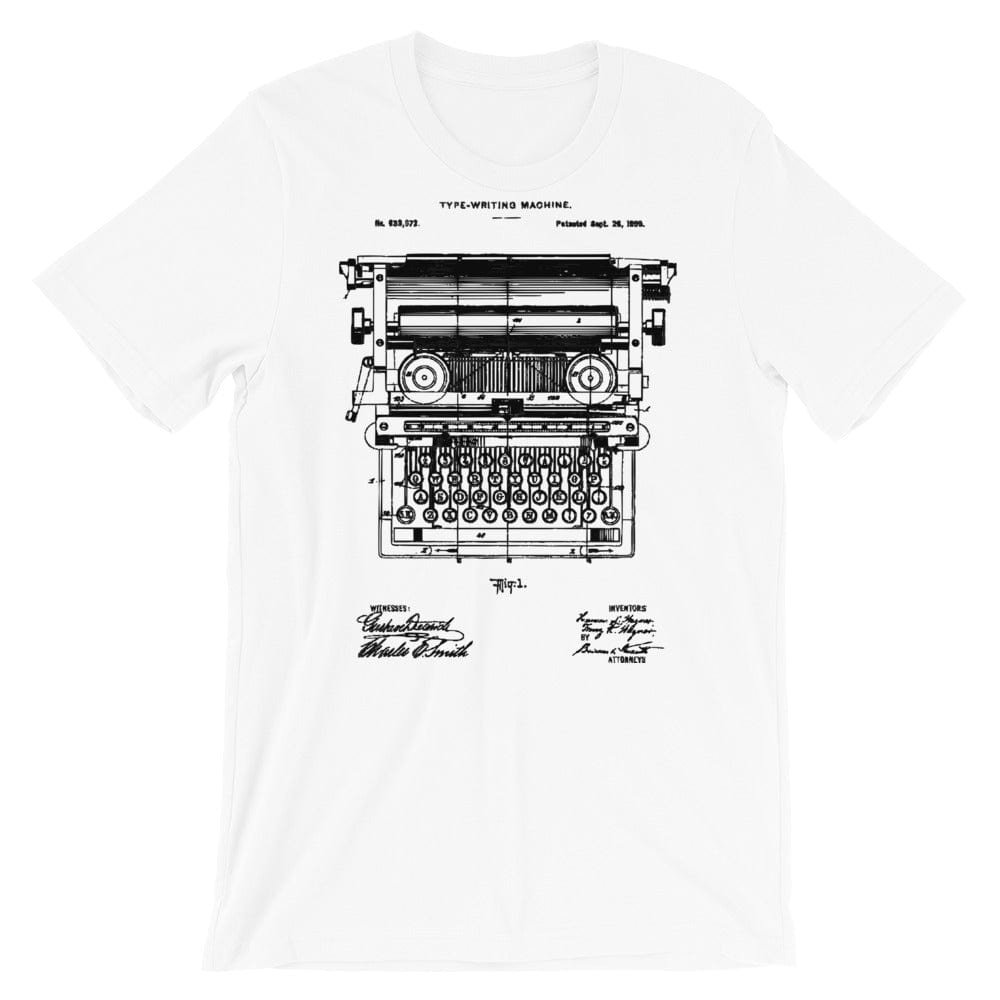 Production Apparel T-Shirts Typewriter Patent White / XS